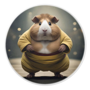Sumo Guinea Pig, Ceramic Knob