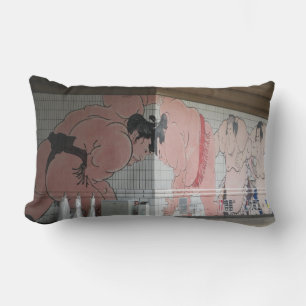 Sumo Mural Wall Art Lumbar Cushion