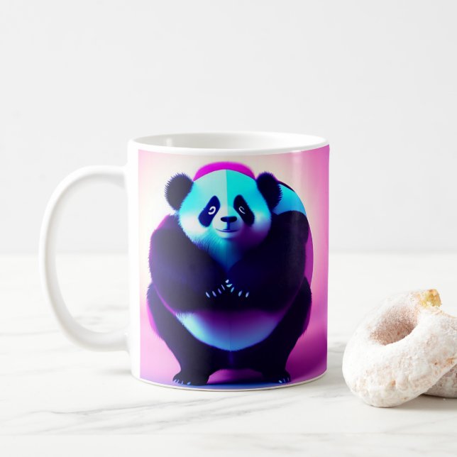 Sumo Panda The Bamboo Gnasher, Coffee Mug (With Donut)