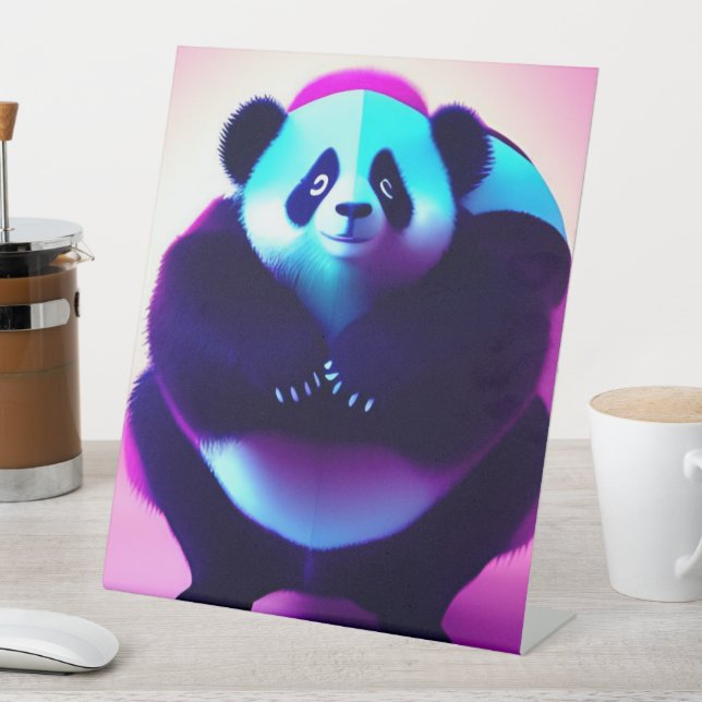Sumo Panda The Bamboo Gnasher, Pedestal Sign (In SItu)