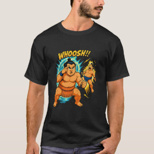 Sumo Teleport Smash – Manga Style Instant Transmis T-Shirt