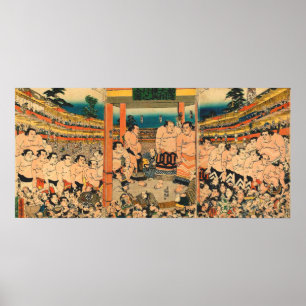 Sumô Tournament Utagawa Kunisada 1829 Poster
