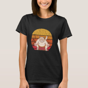 Sumo Wrestler Cat Vintage Sumo Wrestling Japanese  T-Shirt