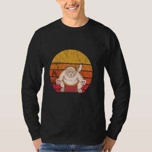 Sumo Wrestler Cat Vintage Sumo Wrestling Japanese T-Shirt