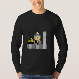Sumo Wrestler Crane Driver Construction Worker T-Shirt