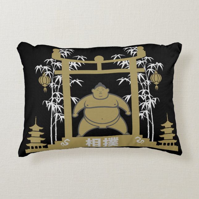 Sumo Wrestler Decorative Cushion (Front)