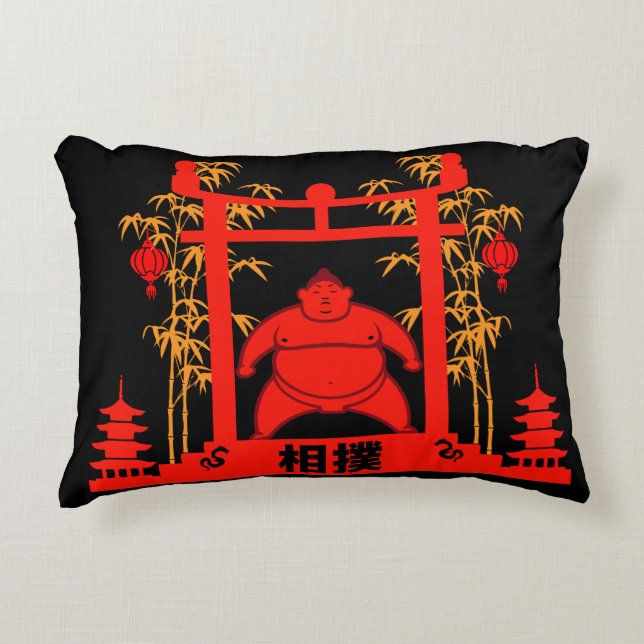 Sumo Wrestler Decorative Cushion (Front)