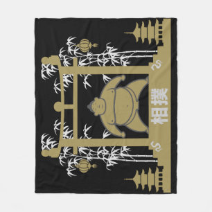 Sumo Wrestler Fleece Blanket