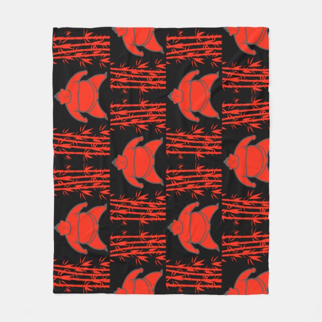 Sumo Wrestler Fleece Blanket (Front)