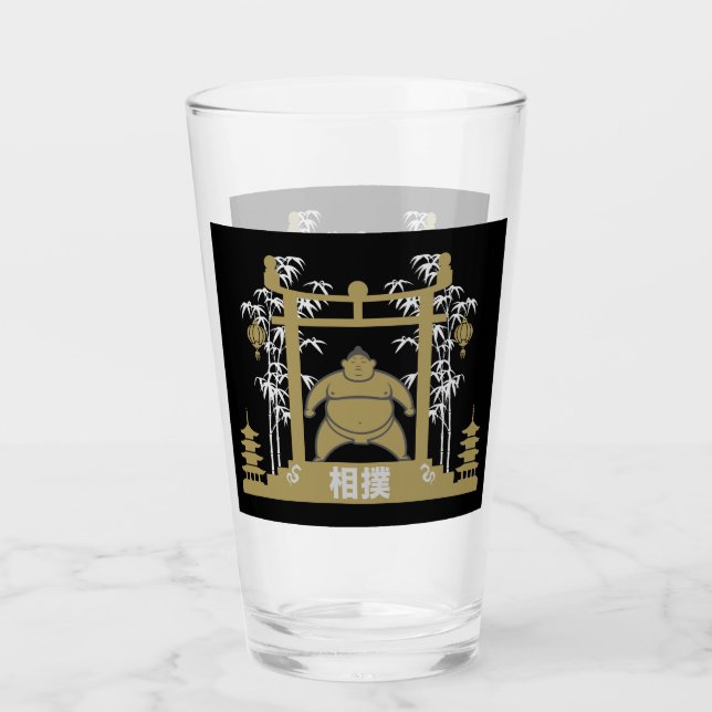 Sumo Wrestler Glass (Front)