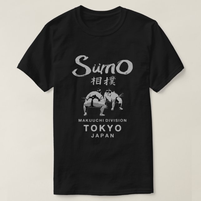 Sumo Wrestler Japanese Kanji Japan Wrestling  T-Shirt (Design Front)