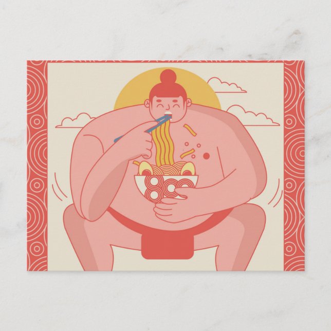 Sumo Wrestler Postcard (Front)