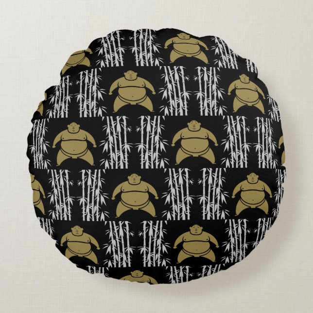 Sumo Wrestler Round Cushion (Front)