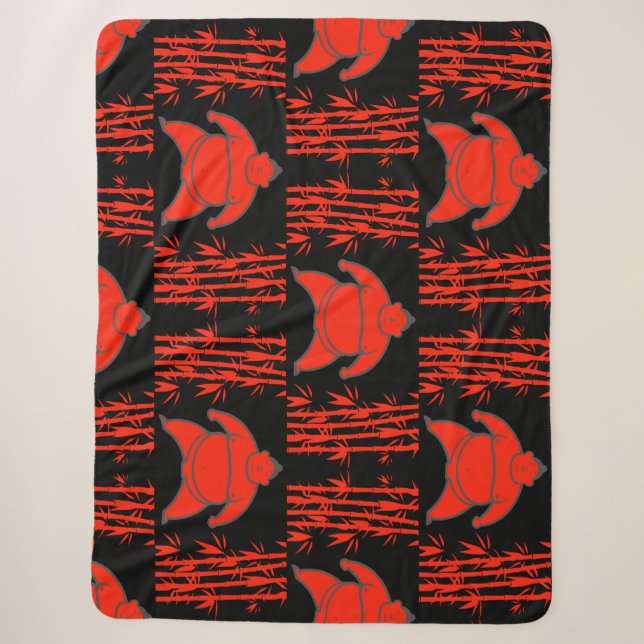 Sumo Wrestler Sherpa Blanket (Front)