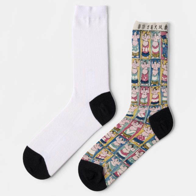 Sumo Wrestlers Art Socks (Left)