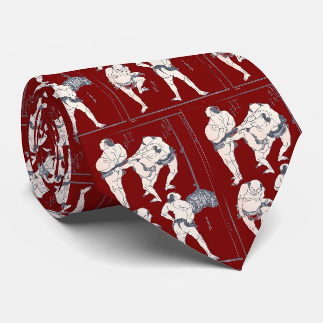 Sumo wrestlers in preparation tie (Rolled)