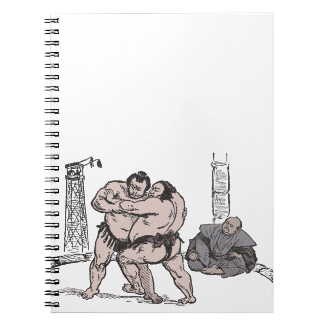 Sumo Wrestlers Spiral Notebook (Front)