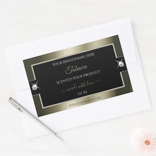 Sumptuous Black Platinum Brilliants Product Label (Envelope)