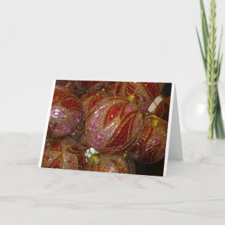 Sumptuous Christmas Balls Holiday Card
