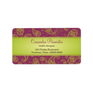 Sumptuous Paisley Address Labels
