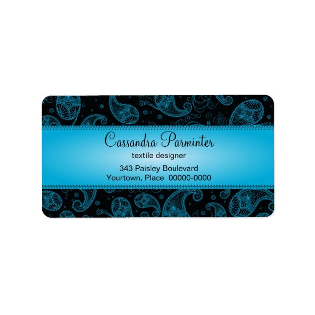 Sumptuous Paisley Address Labels (Front)