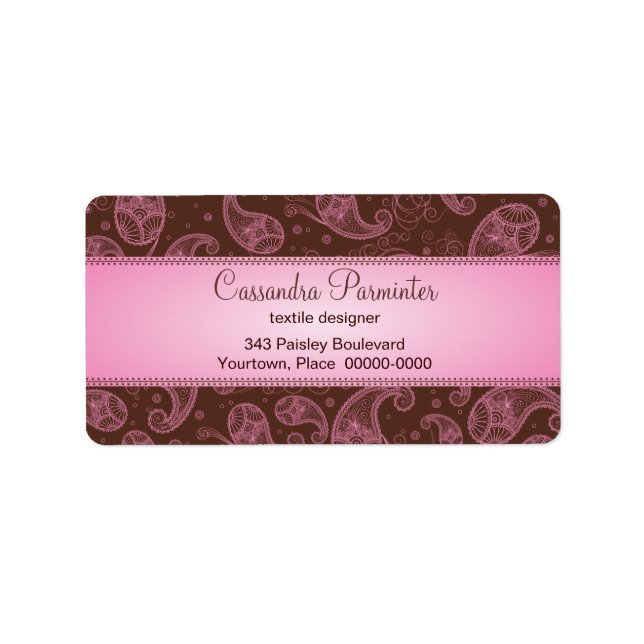Sumptuous Paisley Address Labels (Front)