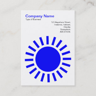Sun 01 - Blue on White Business Card