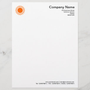 Sun 01 - Orange Customised Letterhead