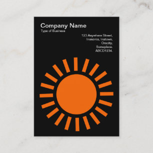 Sun 01 - Orange on Black Business Card