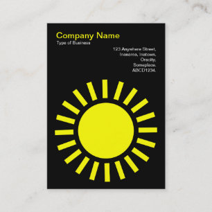 Sun 01 - Yellow on Black Business Card