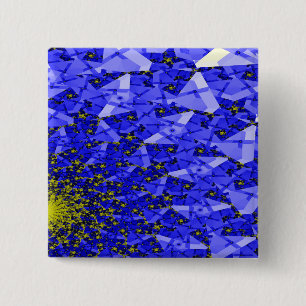 SUN 15 CM SQUARE BADGE