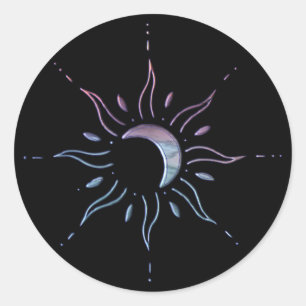 Sun 1 classic round sticker