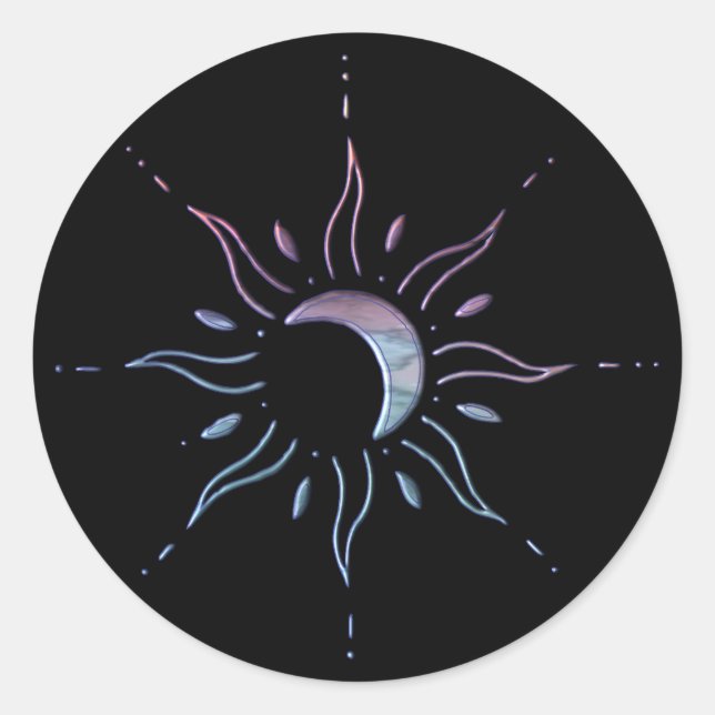 Sun 1 classic round sticker (Front)
