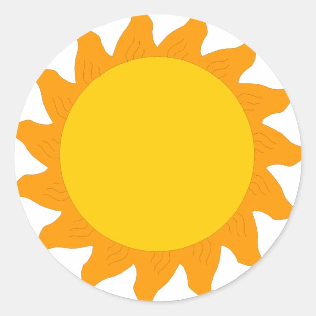 sun[1] classic round sticker (Front)