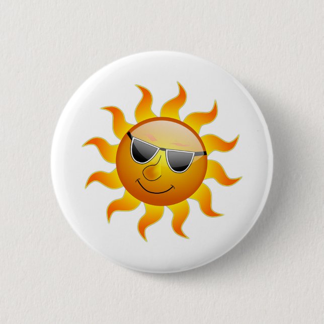 Sun 🌞 6 cm round badge (Front)
