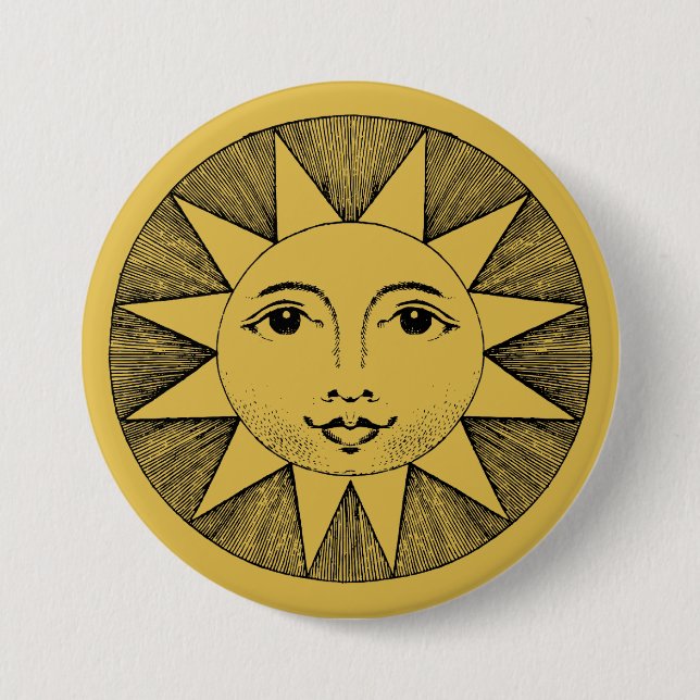Sun 7.5 Cm Round Badge (Front)