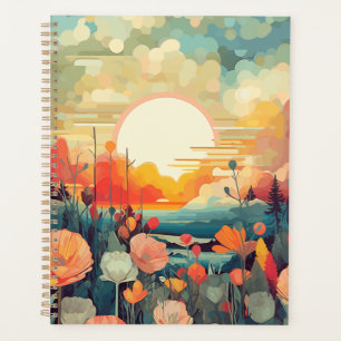 Sun abstract landscape planner