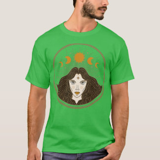 Sun amp Moon Woman Magical Art T-Shirt