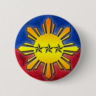 Sun and 3 Stars 6 Cm Round Badge