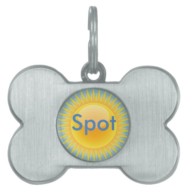 Sun and Beach Umbrella Pet Tag (Front)