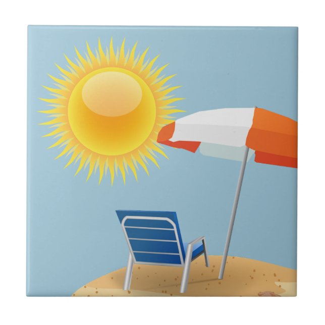 Sun and Beach Umbrella Tile (Front)