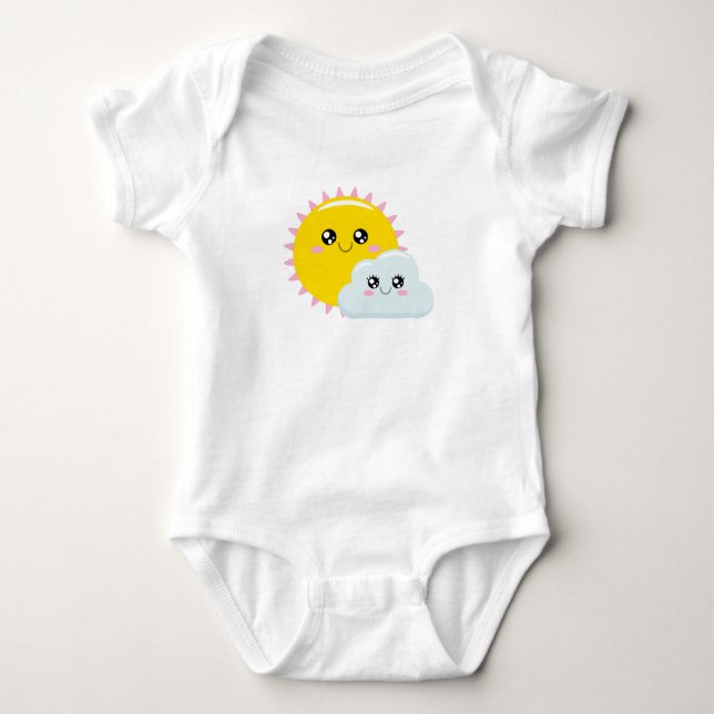 Sun and Cloud Baby Bodysuit (Front)
