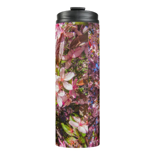 Sun and clouds Nature blooms Heart in flowers Thermal Tumbler (Front)