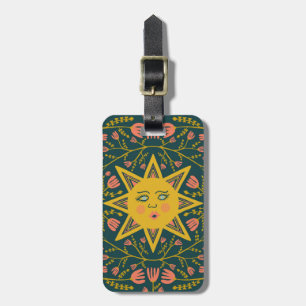 Sun and Flowering Vines CUSTOMIZED Luggage Tag