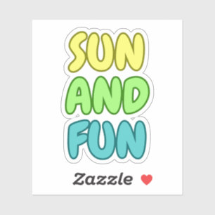 Sun And Fun Kiss-Cut Sticker
