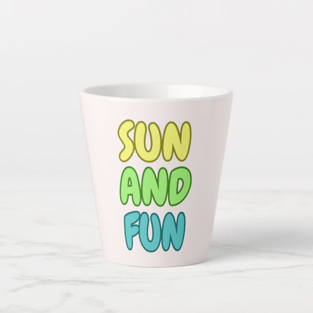 Sun And Fun Latte Mug (Front)