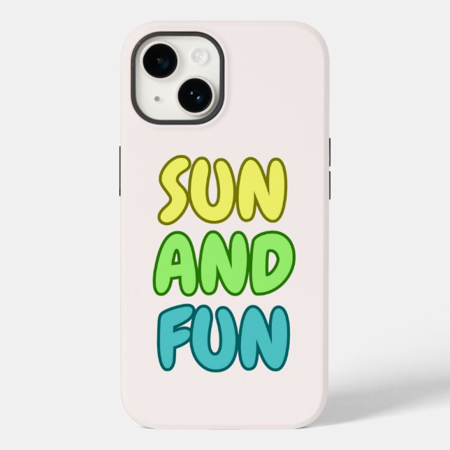 Sun And Fun Tough iPhone Case (Back)