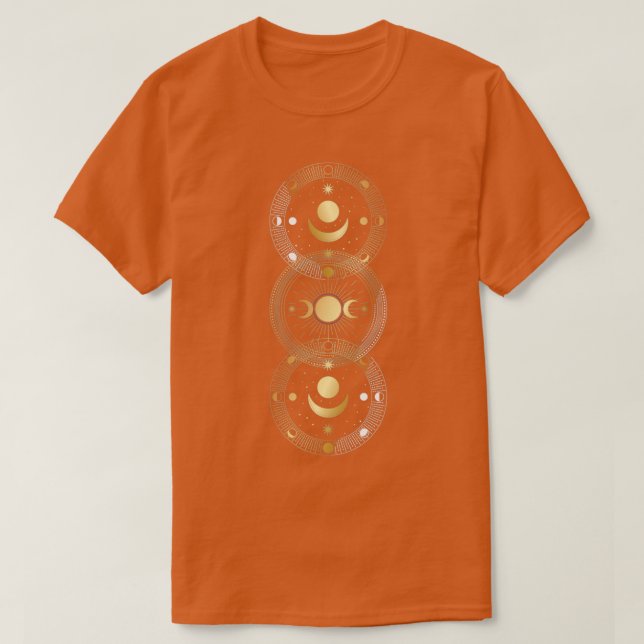 sun and moon 1 Black T-Shirt (Design Front)