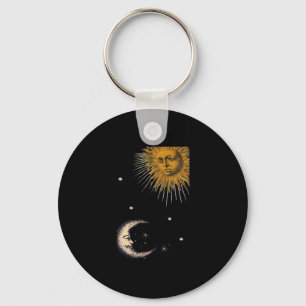 Sun And Moon 90s Whimsigoth Design Key Ring