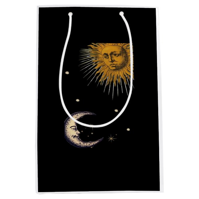 Sun And Moon 90s Whimsigoth Design Medium Gift Bag (Front)